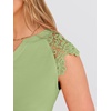 image:imageANRABESS Womens Tops Dressy Casual Lace Cap Sleeve Henley Shirts Summer Sleeveless Button Up Blouses 2026 Spring OutfitsLight Green