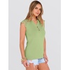 image:imageANRABESS Womens Tops Dressy Casual Lace Cap Sleeve Henley Shirts Summer Sleeveless Button Up Blouses 2026 Spring OutfitsLight Green