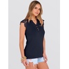 image:imageANRABESS Womens Tops Dressy Casual Lace Cap Sleeve Henley Shirts Summer Sleeveless Button Up Blouses 2026 Spring OutfitsNavy Blue