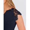 image:imageANRABESS Womens Tops Dressy Casual Lace Cap Sleeve Henley Shirts Summer Sleeveless Button Up Blouses 2026 Spring OutfitsNavy Blue