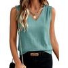 image:imageANRABESS Women Tank Tops Ruched Shoulder Dressy Blouse Business Casual Outfits Sleeveless V Neck Shirt Beach Vacation ClothesLake