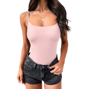 image:imageANRABESS Womens Cropped Spaghetti Strap Double Lined Tank Tops  Square Neck Camisole Soft Stretchy Silky Fabric Slim Fit Casual Summer Layering Going Out Workout Y2K Basic StyleLight Pink