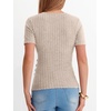 image:imageANRABESS Women Short Sleeve V Neck Shirts  Comfy Soft Slim Fitted Wrap Sexy Top Dressy Casual Daily Wear Work Vacation Going Out Spring Summer SweaterLight Khaki