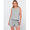 image:imageANRABESS Womens 2 Piece Outfits Striped Summer Casual Sleeveless Tank Top Matching Shorts Lounge Sets Beach Vacation ClothesDeep Green White Stripe