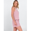 image:imageANRABESS Womens 2 Piece Outfits Striped Summer Casual Sleeveless Tank Top Matching Shorts Lounge Sets Beach Vacation ClothesPink White Plaid