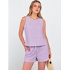 image:imageANRABESS Womens 2 Piece Outfits Striped Summer Casual Sleeveless Tank Top Matching Shorts Lounge Sets Beach Vacation ClothesPurple White Stripe