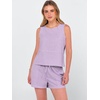 image:imageANRABESS Womens 2 Piece Outfits Striped Summer Casual Sleeveless Tank Top Matching Shorts Lounge Sets Beach Vacation ClothesPurple White Stripe