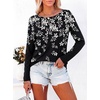 image:imageANRABESS Womens Boat Neck Tops Long Sleeve Shirts  Soft Stretchy Comfort FabricStripedamp FloralDaily Work Going Out TravelDressy CasualFall Winter Outfits ClothesBlcak White Leaf