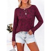 image:imageANRABESS Womens Boat Neck Tops Long Sleeve Shirts  Soft Stretchy Comfort FabricStripedamp FloralDaily Work Going Out TravelDressy CasualFall Winter Outfits ClothesWine Black Floral