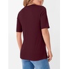 image:imageANRABESS Womens Half Sleeve Tops V Neck Shirts  Comfy Soft Basic Fit Tee Business Casual Work Daily Wear TShirts Summer Spring Trendy ClothesBurgundy