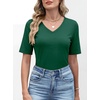 image:imageANRABESS Womens Half Sleeve Tops V Neck Shirts  Comfy Soft Basic Fit Tee Business Casual Work Daily Wear TShirts Summer Spring Trendy ClothesGreen