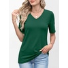 image:imageANRABESS Womens Half Sleeve Tops V Neck Shirts  Comfy Soft Basic Fit Tee Business Casual Work Daily Wear TShirts Summer Spring Trendy ClothesGreen