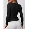 image:imageANRABESS Womens Long Sleeve Henley Tops Ribbed Knit Slim Fitted Trendy T Shirt Basic Tees Layer 2026 Fall Fashion OutfitsBlack