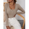 image:imageANRABESS Womens Long Sleeve Henley Tops Ribbed Knit Slim Fitted Trendy T Shirt Basic Tees Layer 2026 Fall Fashion OutfitsLight Khaki