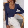 image:imageANRABESS Womens Long Sleeve Henley Tops Ribbed Knit Slim Fitted Trendy T Shirt Basic Tees Layer 2026 Fall Fashion OutfitsNavy Blue