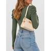 image:imageANRABESS Womens Puff Long Sleeve Shirts Comfy Stretchy Ribbed Knit Fitted Tops Trendy Fall Winter Tee for Work amp CasualArmy Green