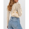 image:imageANRABESS Womens Puff Long Sleeve Shirts Comfy Stretchy Ribbed Knit Fitted Tops Trendy Fall Winter Tee for Work amp CasualBeige
