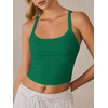 image:imageANRABESS Womens Sleeveless Crop Tops Soft Ribbed Y Back Tank Tops Summer Camisole for Going Out Athletic Gym and WorkoutGreen