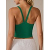 image:imageANRABESS Womens Sleeveless Crop Tops Soft Ribbed Y Back Tank Tops Summer Camisole for Going Out Athletic Gym and WorkoutGreen