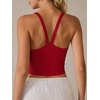 image:imageANRABESS Womens Sleeveless Crop Tops Soft Ribbed Y Back Tank Tops Summer Camisole for Going Out Athletic Gym and WorkoutRed