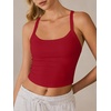 image:imageANRABESS Womens Sleeveless Crop Tops Soft Ribbed Y Back Tank Tops Summer Camisole for Going Out Athletic Gym and WorkoutRed