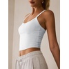 image:imageANRABESS Womens Sleeveless Crop Tops Soft Ribbed Y Back Tank Tops Summer Camisole for Going Out Athletic Gym and WorkoutWhite
