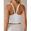 image:imageANRABESS Womens Sleeveless Crop Tops Soft Ribbed Y Back Tank Tops Summer Camisole for Going Out Athletic Gym and WorkoutWhite