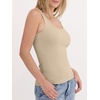 image:imageANRABESS Womens Tank Tops Built in Bra Summer Scoop Neck Sleeveless Basic Tee Ribbed Fitted Casual Shirts 2026 Trendy ClothesAlmond
