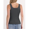 image:imageANRABESS Womens Tank Tops Built in Bra Summer Scoop Neck Sleeveless Basic Tee Ribbed Fitted Casual Shirts 2026 Trendy ClothesCharcoal