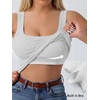 image:imageANRABESS Womens Tank Tops Built in Bra Summer Scoop Neck Sleeveless Basic Tee Ribbed Fitted Casual Shirts 2026 Trendy ClothesLight Gray