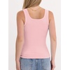 image:imageANRABESS Womens Tank Tops Built in Bra Summer Scoop Neck Sleeveless Basic Tee Ribbed Fitted Casual Shirts 2026 Trendy ClothesPink