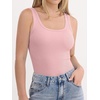 image:imageANRABESS Womens Tank Tops Built in Bra Summer Scoop Neck Sleeveless Basic Tee Ribbed Fitted Casual Shirts 2026 Trendy ClothesPink