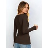 image:imageANRABESS Womens Tops Long Sleeve Shirt Built in Bra  Square NeckSoft Stretchy TextureRibbed Knit Slim Fit tees Casual Everyday Going Out Fall Winter Season LayerCoffee