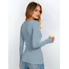 image:imageANRABESS Womens Tops Long Sleeve Shirt Built in Bra  Square NeckSoft Stretchy TextureRibbed Knit Slim Fit tees Casual Everyday Going Out Fall Winter Season LayerGrey Blue
