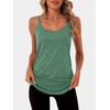 image:imageANRABESS Workout Tank Tops for Women Spaghetti Strap Camisole Shirts Summer 2026 Loose Fit Athletic Running Yoga Gym ClothesGreen