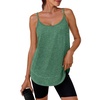 image:imageANRABESS Workout Tank Tops for Women Spaghetti Strap Camisole Shirts Summer 2026 Loose Fit Athletic Running Yoga Gym ClothesGreen