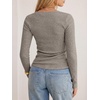 image:imageANRABESS Long Sleeve V Neck Ribbed Shirts for Women  Slim Fitted Knit Tops Comfy Lightweight Sweaters Casual Work Basic TShirts Fall Winter Layering ClothesTaupe