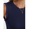 image:imageANRABESS Ribbed Tank Tops for Women Ruffle Style  Crew Neck Sleeveless Sweater Vest Business Casual Cute Shirts Comfort Breathable SkinFriendly OutfitsNavy Blue