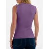 image:imageANRABESS Ribbed Tank Tops for Women Ruffle Style  Crew Neck Sleeveless Sweater Vest Business Casual Cute Shirts Comfort Breathable SkinFriendly OutfitsViolet