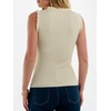 image:imageANRABESS Ribbed Tank Tops for Women Ruffle Style  Crew Neck Sleeveless Sweater Vest Business Casual Cute Shirts Comfort Breathable SkinFriendly OutfitsBeige