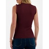 image:imageANRABESS Ribbed Tank Tops for Women Ruffle Style  Crew Neck Sleeveless Sweater Vest Business Casual Cute Shirts Comfort Breathable SkinFriendly OutfitsDeep Red