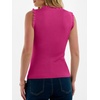 image:imageANRABESS Ribbed Tank Tops for Women Ruffle Style  Crew Neck Sleeveless Sweater Vest Business Casual Cute Shirts Comfort Breathable SkinFriendly OutfitsHot Pink