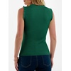 image:imageANRABESS Ribbed Tank Tops for Women Ruffle Style  Crew Neck Sleeveless Sweater Vest Business Casual Cute Shirts Comfort Breathable SkinFriendly OutfitsGreen