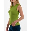 image:imageANRABESS Ribbed Tank Tops for Women Ruffle Style  Crew Neck Sleeveless Sweater Vest Business Casual Cute Shirts Comfort Breathable SkinFriendly OutfitsGrass