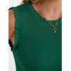 image:imageANRABESS Ribbed Tank Tops for Women Ruffle Style  Crew Neck Sleeveless Sweater Vest Business Casual Cute Shirts Comfort Breathable SkinFriendly OutfitsGreen
