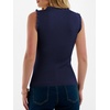 image:imageANRABESS Ribbed Tank Tops for Women Ruffle Style  Crew Neck Sleeveless Sweater Vest Business Casual Cute Shirts Comfort Breathable SkinFriendly OutfitsNavy Blue