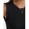 image:imageANRABESS Ribbed Tank Tops for Women Ruffle Style  Crew Neck Sleeveless Sweater Vest Business Casual Cute Shirts Comfort Breathable SkinFriendly OutfitsBlack