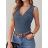 image:imageANRABESS Tank Tops for Women V Neck Sleeveless Sexy Top Ribbed Slim Fitted Tanks 2026 Casual Summer Daily Wear amp Going OutDark Blue