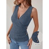 image:imageANRABESS Tank Tops for Women V Neck Sleeveless Sexy Top Ribbed Slim Fitted Tanks 2026 Casual Summer Daily Wear amp Going OutDark Blue