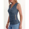image:imageANRABESS Tank Tops for Women V Neck Sleeveless Sexy Top Ribbed Slim Fitted Tanks 2026 Casual Summer Daily Wear amp Going OutDark Blue
